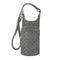 Travelon: Boho Water Bottle Tote Pouch, Gray Heather, 10 x 4 diameter, Anti-theft Boho Water Bottle Tote