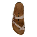 CUSHIONAIRE Women's Luna Cork Footbed Sandal with +Comfort Brown Size: 6