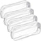 Tatuo 4 Pieces Clear PVC Zipper Pen Pencil Case, Big Capacity Pencil Bag Makeup Pouch Students Stationery (White)