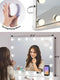 LUXFURNI Vanity Mirror with Makeup Lights, Large Hollywood Light up Mirrors w/ 18 LED Bulbs for Bedroom Tabletop & Wall Mounted