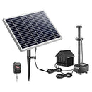 50W Solar Fountain Water Pump with Battery and LED Light for Birdbath Garden Pool