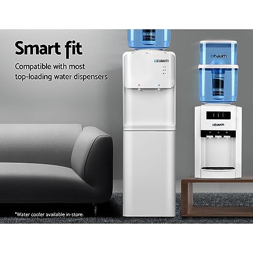 Devanti Water Dispenser Bottle Set Suit for Cooler Office Home Living Room Indoor, Replacement Ceramic Carbon Purifier Filter Container, 22L Capacity 6 Stage Filtration