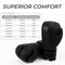 EVO Fitness Matte Black Boxing Gloves Men Punch Bag Women Pink MMA Muay Thai Martial Arts Kick Boxing Sparring Training Fighting Gloves With Hand Wraps (16 OZ, Black)