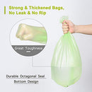 1.2 Gallon Small Garbage Bags Biodegradable 5 Liter Mini Compostable Strong Bathroom Trash Bags with Tear & Leak Resistant, Recycling Eco-Friendly Trash Can Liner, Green, 80 Counts