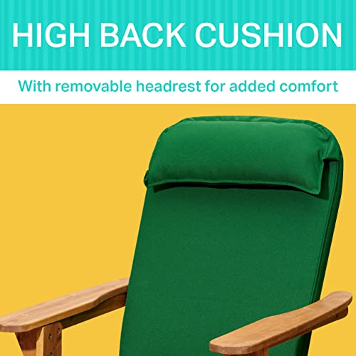 Plant Theatre Adirondack Chair Cushion - High Back Patio Chair Cushion for Outdoor Furniture - Outdoor Chair Cushions for Rocking Chairs, Front Porch, Yard and Lawn Furniture - 49" x 22" Navy Blue