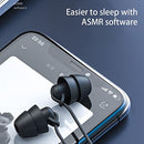 Anti-Noise Sleeping Headphones with Microphone Button Control Headset Noise Cancelling Earphone Supply Household, Double 3.5mm Black