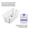Stokke Flexi Bath X-Large, White - Spacious Foldable Baby Bathtub - Lightweight & Easy to Store - Convenient to Use at Home or Traveling - Best for Ages 0-6