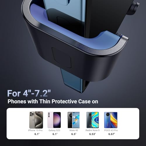 UGREEN Car Phone Holder Air Vent Gravity Cradle Shakeproof Compatible with iPhone 15 Pro Max 15 Plus 14 13 12 11 SE X 8 7 6, Samsung Galaxy S23 S22 S21, Google Pixel, Huawei, and More, Black