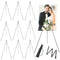 10 Pcs 65 Inch Display Easel Metal Display Holders with Bag Picture Easel Stand Black Painting Easel Art Easel Canvas Holder Stand Portable Tabletop Easel for Wedding Signs Poster, Hold 44 Lbs