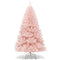 Costway 1.8M/2.1M Pink Christmas Tree, Artificial Hinged Christmas Tree with 617/937 Tips, Premium Soft PVC Needles, Sturdy Metal Stand, Quick Set Up & Easy Storage, Xmas Decoration Ideal for Home, Office and Shops (1.8M 6FT)