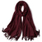 SOJOS Womens Large Soft Cashmere Feel Pashmina Shawls Wraps Winter Scarf SC304 with Burgundy