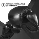 Sanabul Essential Gel Boxing Gloves | Kickboxing Gloves | Punching Bag Gloves for Men and Women, AllBlack 16 oz