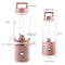 Portable Juice Blenders for Smoothie USB Rechargeable Mini Juicer Machines Extractor Household Fruit Mixer Small Cup 500ml Personal Travel Outdoors (Pink)