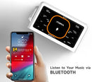 Dual Wireless Charging Alarm Clock Radio with Bluetooth Speaker, FM Radio, Two USB Port, Dual Alarm, Snooze, Night Light, Auto & Manual Dimmer Control and 1.4" Orange Display iTOMA CKS209