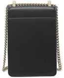 DKNY Women's Everyday Multipurpose Crossbody Handbag, Black/Gold Elissa Small, One Size