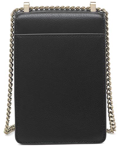 DKNY Women's Everyday Multipurpose Crossbody Handbag, Black/Gold Elissa Small, One Size