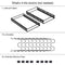 Toplife Expandable Pans Organizer Rack, 10 Adjustable Compartments, Cookware Holder for Pantry or Cabinet, Black