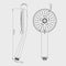 Azure's Premium High Pressure 5-Mode Self Cleaning Handheld Shower Head - Enjoy a Multifunctional Water Saving Hand held System with Descaling Technology - ABS - WELS & Watermark - Matt Black