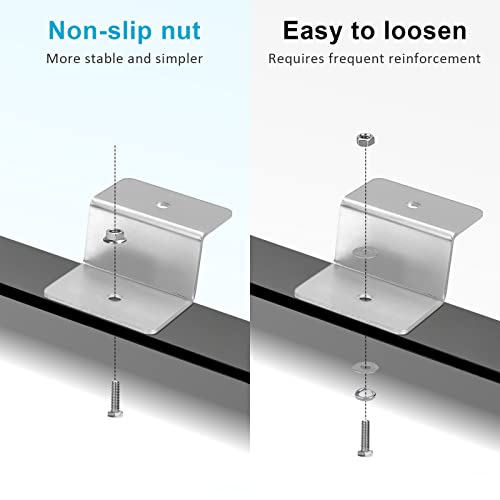 Solar Panel Mount Solar Panel Z Bracket for Solar Panels Mounting Solar Panel Mounting Kit Made of Aluminium Alloy for Balcony RV Boats Roofs Pack of 4