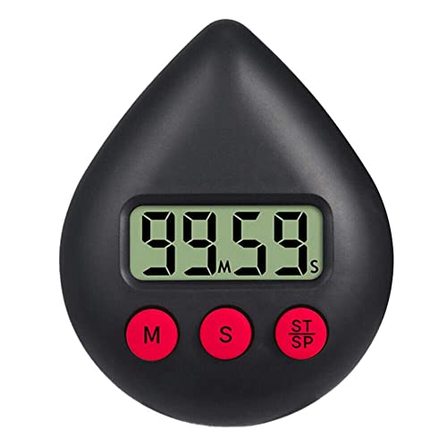 zzhugyin Digital Shower Clock with Timer, Waterproof Shower Timer for Kids & Adults,Energy Saver Home Kitchen Clock Timer Shower Timer Shower Clock (Black)