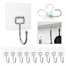 10 Pieces Large Wall Hooks for Hanging Heavy Duty 22lb(Max),Coat and Towel Adhesive Hooks,Wall Hangers Waterproof and Oilproof for Bathroom,Kitchen and Home Sticky Hooks (Transparent)