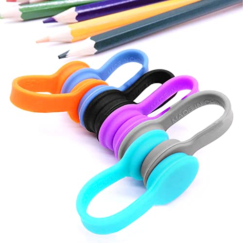 6 Pack Magnetic Twist Ties, Viaky Multicolor Magnet Keeper Bands Winder Wrap Straps Cable Clips Cord Organizer for Earphones/USB Cable/Bookmarks/Keychain/Cable Management