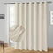 100% Blackout Curtains Extra Wide Blackout Curtains 100 Inch Patio Door Curtains Linen Blackout Curtain Burlap Curtains for Sliding Glass Door(W100 x L108 1 Panel, Buttercream)