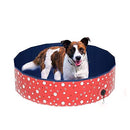 Floofi Dog Pool, Swimming Pool, Small Pool, Hard Plastic Pool, Dog Pools for Large Dogs, Outdoor Pool, Mini Pool, Pet Pool (Red Circle)