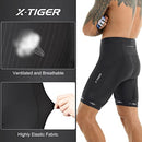 X-TIGER Men's Cycling Shorts with Back Pocket,5D Gel Padded Bike Shorts for Men,Mountain Road Biking Riding Half Pants Tights, A-black(2side Pocket), Large