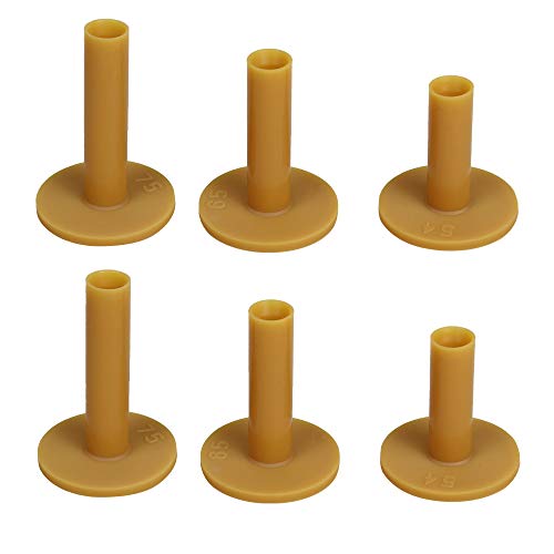 Scott Edward Golf Practice Tees, 3/4/6 Pieces Packed, Magnet Tee and Rubber Tee,Indoor and Outdoor,for Driving Range and Practice Mat (Orange 6Pcs)