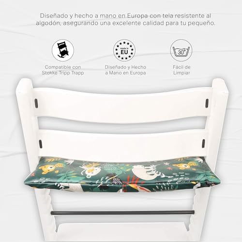 Ukje | Cushion for Stokke Tripp Trapp | Many Colors & Patterns | Handmade in Europe | Compatible with Tripp Trapp High Chair, Stokke High Chair for Stokke Tripp Trapp Cushion and Tripp Trapp Cushion
