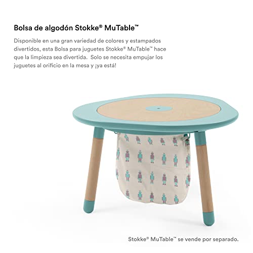 Stokke MuTable Cotton Bag - Compliments Your Stokke MuTable playroom Furniture - Colour: Robots