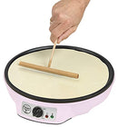 Bestron Crepe Maker in Retro Design for Crepes with Diameter 30 cm Including Dough Spreader and Crepe Spatula with Non-Stick Coating 1000 Watt Pink