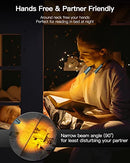 YKZ LED Neck Light, Eye-Cared Amber Neck Reading Lights for Books in Bed, Rechargeable,Bendable, Long Lasting & 3 Colors Stepless Dimming, Perfect for Reading, Knitting, Crocheting, Repairing