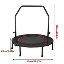 NAYUKII Mini Trampoline Fitness Rebounder for Adults and Kids Indoor&Outdoor Max Load 200kg Trampoline for Workout Fitness for Quiet and Safely Cushioned Bounce (Trampoline-Red(02)-armrest-48'')