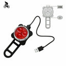 Rechargeable Waterproof Bicycle Bike LED Front Rear Tail Lights USB Mount