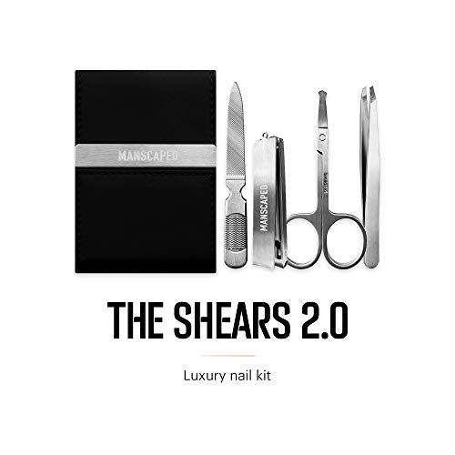MANSCAPED™ Trim and Snip 4.0 Men's Grooming Kit, Includes The Lawn Mower™ 4.0 Ergonomically Designed Powerful Waterproof Electric Trimmer and The Shears 2.0 Manicure Set. Male Grooming and Care kit.