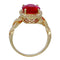 Gin & Grace Women's 14K Yellow Gold Natural Mexican Fire Opal Ring With Diamonds (Oval-Cut) Shaped (TW1183R-FO-10)
