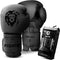 FIGHTR® Boxing Gloves - Ideal Stability & Impact Strength | Punching Gloves for Boxing, MMA, Muay Thai, Kickboxing & Martial Arts | Includes Carry Bag (All Black, 16 oz)