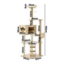 Alopet 162cm Wooden Cat Tree with Ladder, Cat Condo and Scratching Post Cat Tower