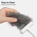 aumuca Cat Grooming Brush for Long Hair Cats, Cat Deshedding Comb for Pet, Undercoat Rake and Dematting Brush Remove Loose and Matted Fur, Flying Hair Removing Tools for Puppy, White