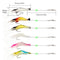 OriGlam 6pcs Saltwater Shrimp Fishing Lures, Fishing Shrimp Lures Luminous Silicone Soft Shrimp Bait for Freshwater Saltwater