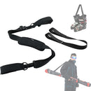 Cosmos Ski and Boot Carrier Strap Ski Poles Boots Skiing Accessory Carry Set, Adjustable Ski Shoulder Sling with Cushioned Ski Holder for Snowboard, Skis, Boots, Ice Skates, Rollerblades and Scooter, Black, One Size