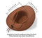 UltraKey Cowboy Hat, Sun Hat Faux Felt Leather Suede Travel Cap Western Hat Outdoor Sun Protect Brown
