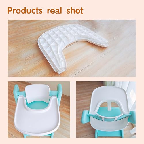 Baby High Chair Tray Compatible with Stokke Tripp Trapp Chair, Tripp Trapp Tray Replacement, Easy to Installa & Clean, BPA-Free Plastic, Suitable for Toddlers Aged 6-36 Months, White Baby Feeding Tray