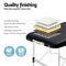 Zenses Massage Table 70cm Portable 2 Fold Aluminium Beauty Bed Black