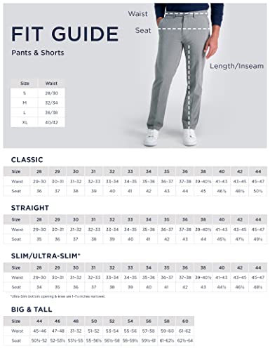 Haggar Men's Premium No Iron Khaki Slim Fit Flat Front Casual Pants, Dark Navy, 32W x 30L US