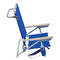 Rio Brands 5 Position Classic Lay Flat Beach Chair with Backpack Straps, Blue, 8.5"