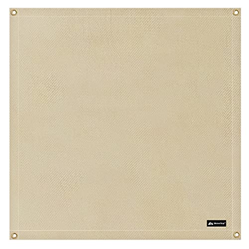 TRIWONDER Fireproof Mat Fire Blanket Fire Pit Mat Under The Grill Protective Deck Patio Grass BBQ Fiberglass Gas Grill Mat Plumber's Pad Oil Pad Fire Retardant Blanket (Beige, 80x80cm)