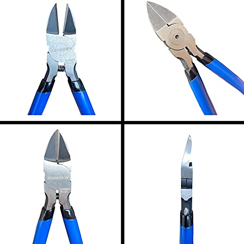 Wire Cutters 6 PCS, KAIHAOWIN 6 inch Dikes Small Wire Cutters Flush Cutters Wire Snips Clippers Diagonal Cutters Side Cutters Cutting Pliers for Crafting